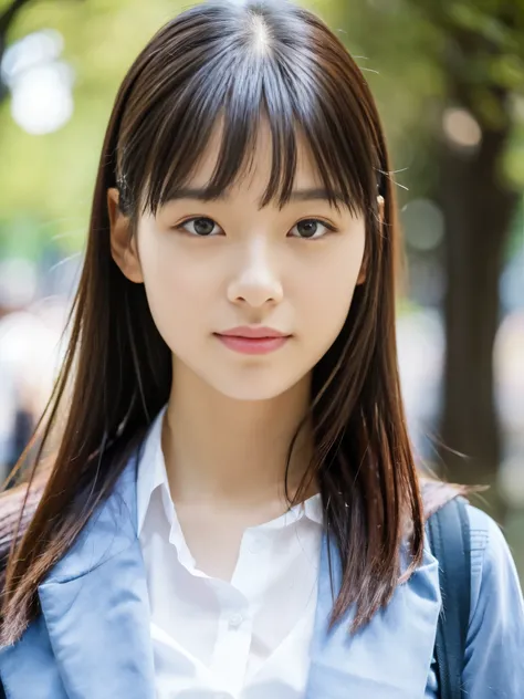 Photoreal, 8K full-length portrait, Beautiful woman, attractive look, Clear system, 18-year-old, Tokyo city, 2024, spring, Shibuya in the background