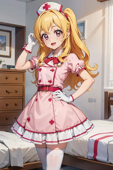 aikatsu,blonde_hair,red_hair_bandmasterpiece,best quality,ultra-detailed,super detailed skin,an extremely delicate and beautiful...