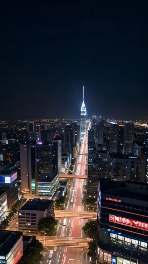 country,テーディス帝country,city,intersection,In front of the station,skyscraper,night view