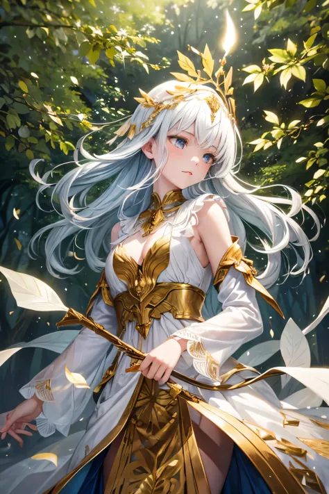 The light of the leaf cut this gilded blade., of precious white branches, once cutting through countless poisonous fumes, who poisoned the forest