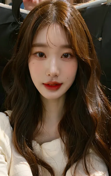 a close-up of a woman with long hair wearing an orange sweater, Adorable and pale korean face equally miss A&#39;s bae Suzy, Suzy bae, baesuzy MISS A rosto com um sorriso de canto olhos grandes e bonitos como uma coreana. Adorable and beautiful, fofa, um s...