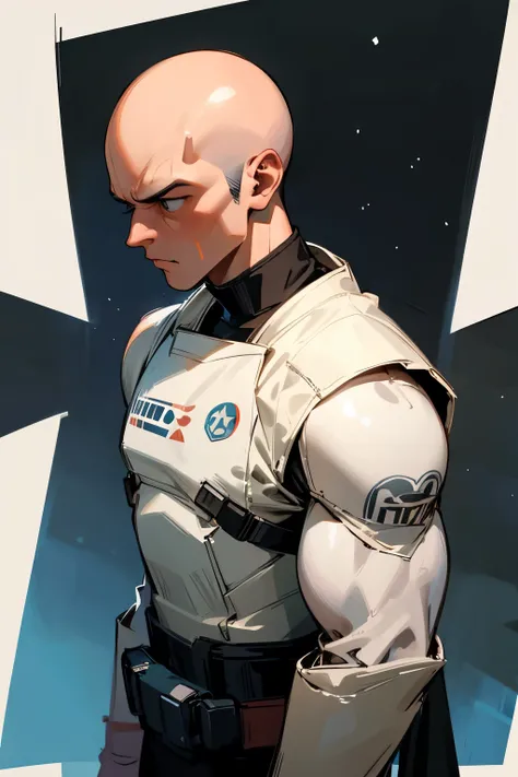 star wars, alien, star wars outfit, muscular man, bald