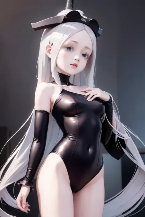 garota sexy anime vampiro em terno de coelho sexy roxo e salto alto e lindo rosto jovem e cabelo branco e asas de anjo, will tear the fallen blood, ultra-realista sexy Shalltear Bloodfallen, 8K, extremamente detalhado, In SFM gerendert, [ Arte digital 8k ]...