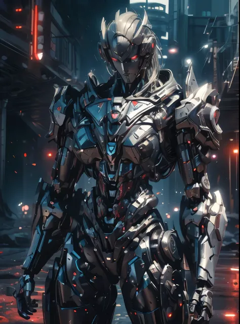 ((best quality))Giant carbon fiber mechanical chest module,Ancient Roman metal chest armor,Future technology metal cyberpunk gundam helmet,Carbon fiber exoskeleton Lilith Witch Gundam,Future technology underground mechanical Gundam night experimental base,...