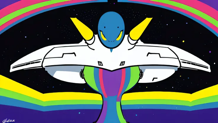 (Ultra Detailed,Ultra High Definition,Detailed Background),((2D)),((Flat Color)),((Colorful)),((Floating Colorful Water))), abstract pop art back ground, spaceship, alien, space, galaxy, rainbow