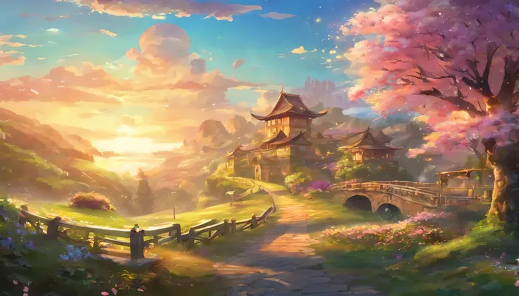 (best quality,4k,8k,high resolution,masterpiece:1.2),Super detailed,(actual,photoactual,photo-actual:1.37), colorful anime movie background, amazing wallpapers, anime background art, train station in summer, anime movie background, (Xin Haicheng), Beautifu...