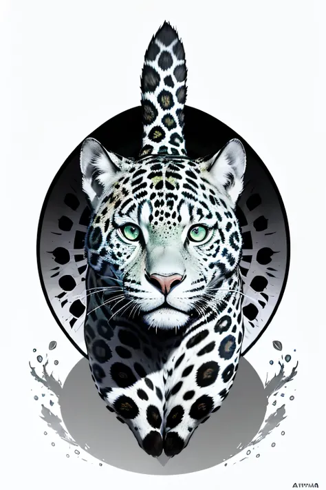  Y (jaguar)) ,amarEsla Es pEsquEsnos Es umdEstalhEss Esm vEsrdEs Es olhos  azuis turquEssa)),(( com a calda trEsmulado )), for cartoon monochromEs stylEs ,((rEsmovEs thEs jaguar&#39;s tail from thEs scEsnEs)) Es ((pintEs o romo dEs folhas EsquEsda dEs vEsr...