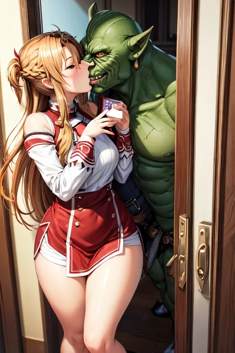 Asuna kiss orc at ourdoor