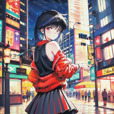 ((masterpiece)), (best quality),, official art, Extremely detailed CG unified 8k wallpaper, Very detailed, skin shiny, depth of field, bright colors,, 1 girl, (bending:0.4), (whole body:0.6),, short hair, Bangs, red eyes, skirt, looking at the audience, ni...