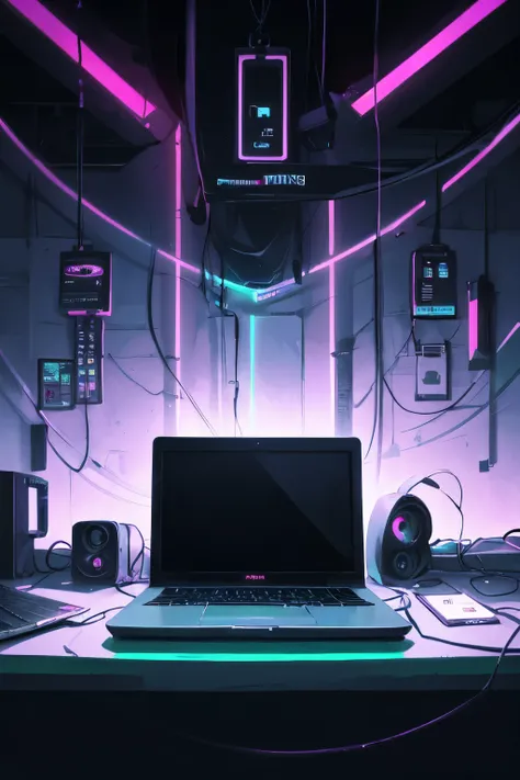 In the dimly lit room, an advanced laptop with an RGB color board gleamed, its coolest design reminiscent of a laptop gamers setup. The laptops sleek black body glowed under the neon light of the RGB board, casting a faint rainbow hue on the walls. Its key...