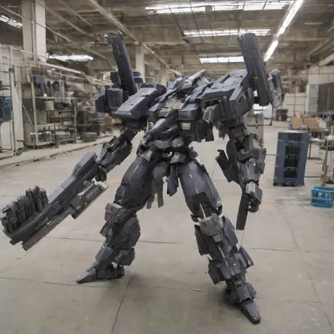 armored core style, maintenance, in the factory, Research room,