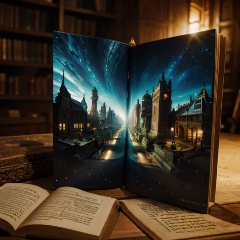 open enchanted book saying "the end" on the page, hyper detailed masterpiece, dynamic realistic, ancient old world looking Say the end on the page
high resolution photography, 
 