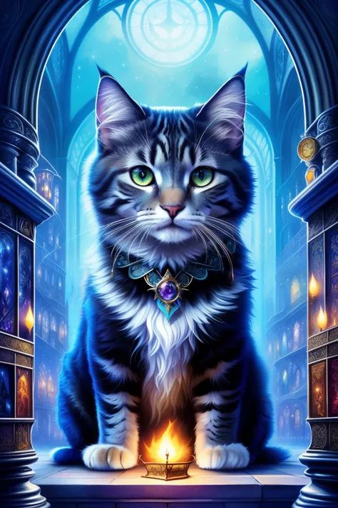 A captivating illustration for the cover of a prestigious magazine features a magical feline resembling the iconic Harry Potter character. get ready for a spellbinding encounter with this enchanting creature.

(Meticulously crafted:1.2), (Beautifully detai...