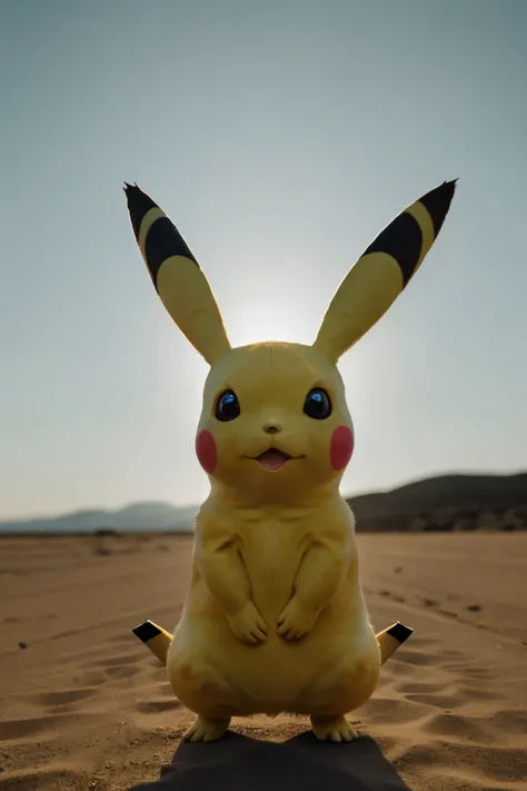 photograph, Real Pikachu full body BREAK BREAK portrait, symmetry, very detailed, Smooth, sharp focus, cinematic lighting, kkw-ph1