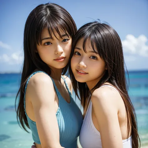 identical twin sisters、close your eyes、i'm about to kiss, 16 years old, bangs