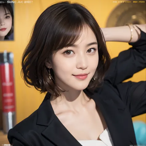 169
Shorthair, a 20 yo woman, gentle smile, working suit, spy movie poster
