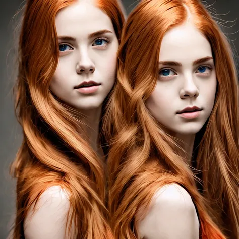 mujer cabello rojo
