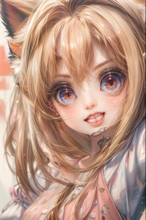 masterpiece, best quality, close-up,(1girl), tokyo mewmew , character in their casual clothes, detailed face, happy,  face focus, big eyes, anime eyes