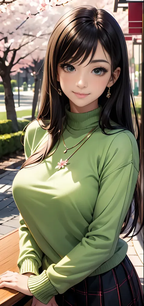 ((table top, highest quality, High resolution, nffsw, perfect pixel, Depth of written boundary, 4k, nffsw, nffsw))), 1 girl, single, alone, beautiful anime girl, beautiful art style, anime character, ((long hair, bangs, brown hair)), ((green eyes:1.4, roun...