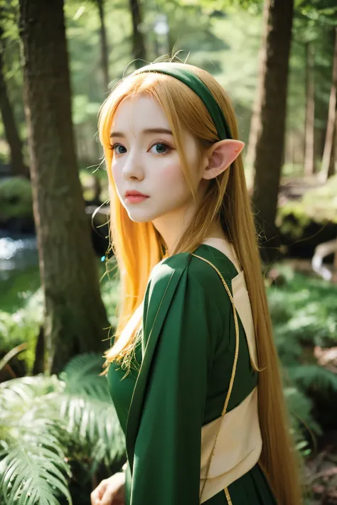 elf anime style forest