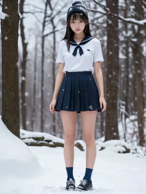 (in 8K、RAW Photos、top-quality、masterpiece:1.2), (realisitic、Photorealsitic:1.37), ultra-detailliert, high resolution, 1girl in, a closeup, Raw feet, black eyes, japanese, color_contact_lens, (beautiful legs:1.3), (slender girl:1.4), a beauty girl, (Thin l...