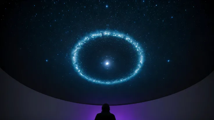 In a modern living room filled with a Planetarium Galaxy Starry Sky Projector Night, the ceiling transforms into a cosmic canvas, swirling with vibrant hues of blues, purples, and pinks. The projector casts a mesmerizing display of stars, constellations, a...