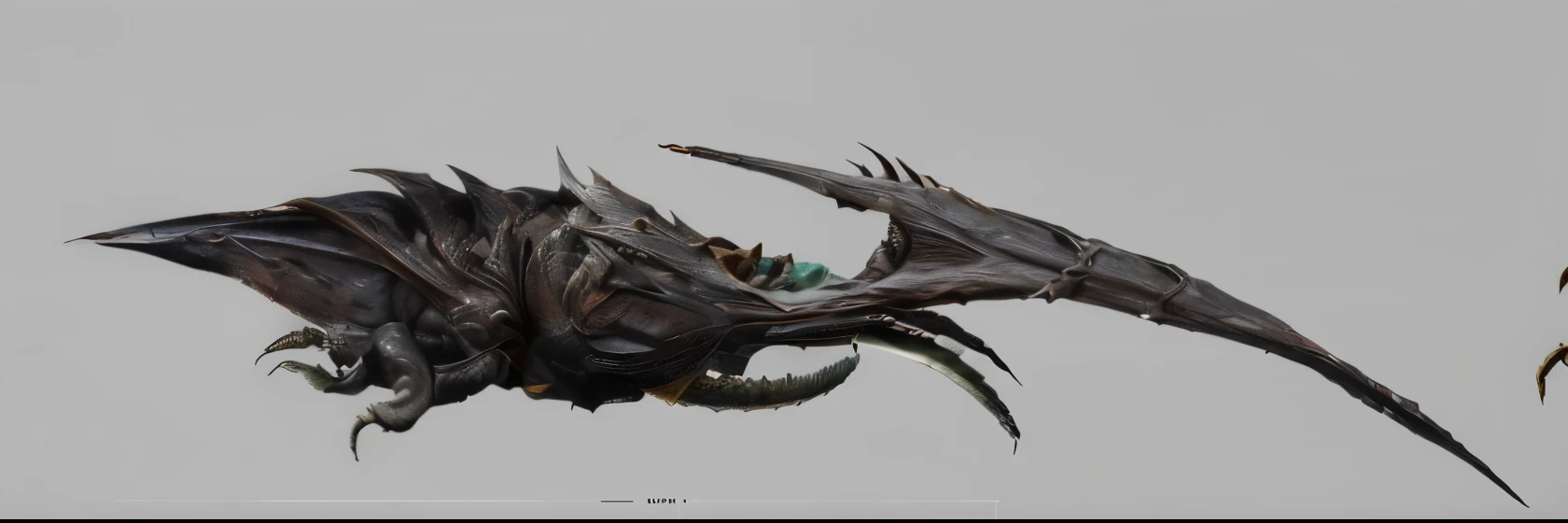 (best quality,ultra-detailed,photorealistic:1.37),creature concept art,detailed stomach,sharp focus,huayu,wyrm:1.1,highly-detailed monster concept art,realistic biological concept,creature design,giant Quixel scan,strongly-detailed,highly sharp,Chitinous S...