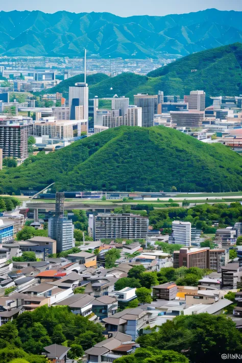 bird&#39;View of Matsumoto City from above