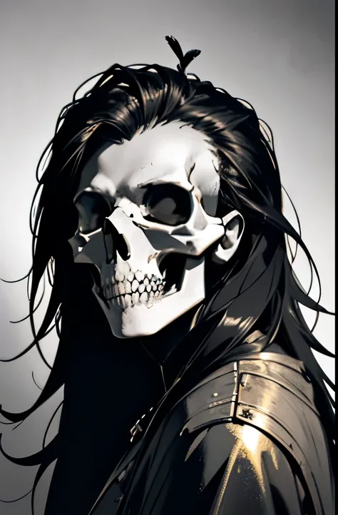 (best quality,4k,8k,highres,masterpiece:1.2),ultra-detailed,(realistic,photorealistic,photo-realistic:1.37),vector skull sticker with black raven on it,horror,illustration,matte finish,dark background,vivid colors,sharp focus,creepy vibes,subtle shading,ni...