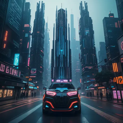 A surrealistic sculpture of a curious face made from book spines, each revealing a detailed futuristic city with neon-lit skyscrapers and flying vehicleodern library backdrop with glass walls and digital displays :: hyper-detailed, 3D illusions of advanced...