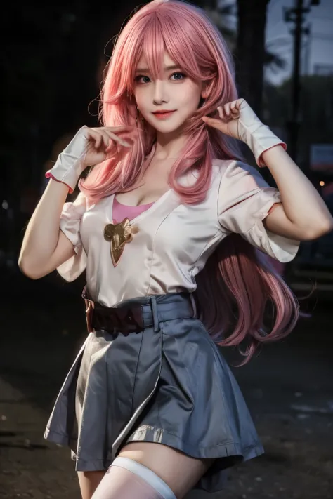 there is a woman with pink hair posing for a picture, anime girl cosplay, anime cosplay, cosplay photo, publicity cosplay, cosplay, anime girl in real life, glamourous cosplay, long flowing pink hair, elegant glamourous cosplay, with pink hair, full-cospla...