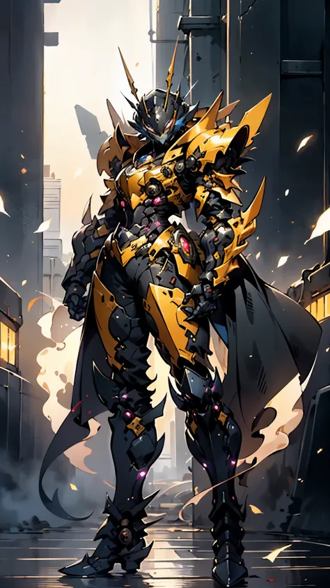 A woman adorned in fantasy-style full-body armor, a crown-concept fully enclosed helmet that unveils only her eyes, a composite layered chest plate, fully encompassing shoulder and hand guards, a lightweight waist armor, form-fitting shin guards, the overa...