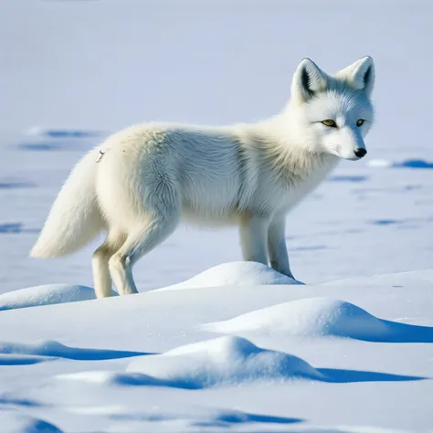 arctic fox,completing the stable diffusion of serenity and contentment,masterpiece, best