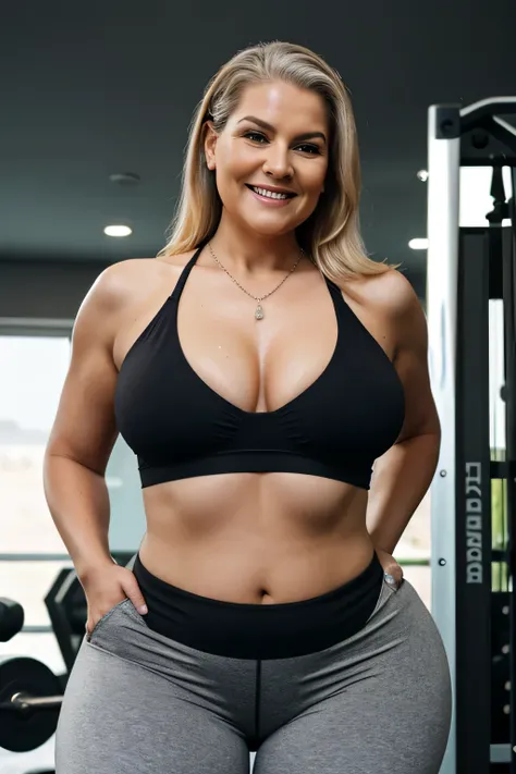 moda gorda, a beautiful velho lady 70 years velho woman, (maduro), curvy body, vestindo uma roupa de fitness, Shorts de lycra,  Realista, Gordinho, intricado, hyper Realista, 8K, intricadoly detailed, cinematic, stunning Realista photography, rosto perfeit...