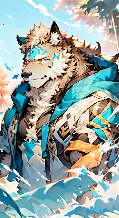 男人都有dog脸， dog， light brown fur，light blue eyes ， ， happy expression，light blue eyes， ， light blond hair， ， Wear a black hoodie， Skin details， ， light beige hair， ， Droopy ears， ， ， Deviation trend， furry art， hairy chest， furry beast， furry characters， hai...