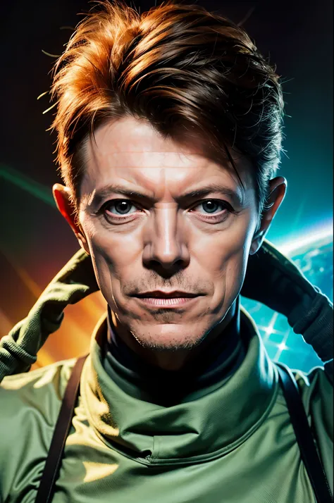 explorando esses mundos alternativos, david bowie transcends the boundaries of creativity and becomes a cosmic being, conectando...