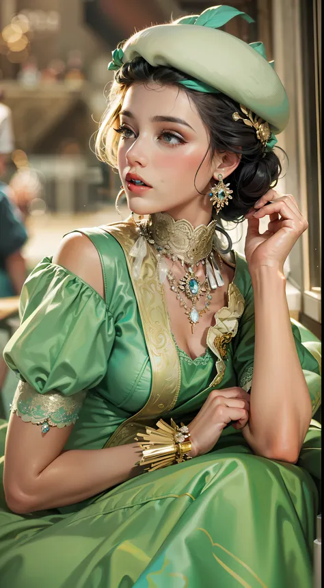 Beautiful woman in insanely Vintage Hollywood Outfit