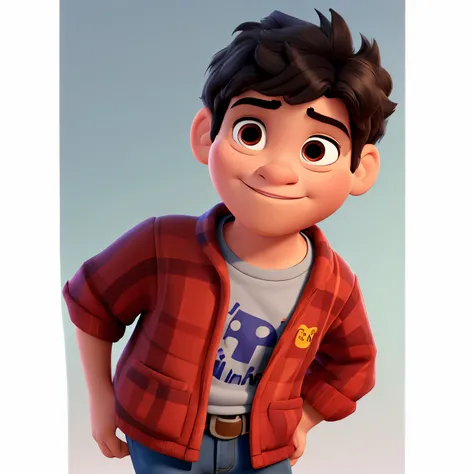 menino de 13 anos alto estilo disney pixar