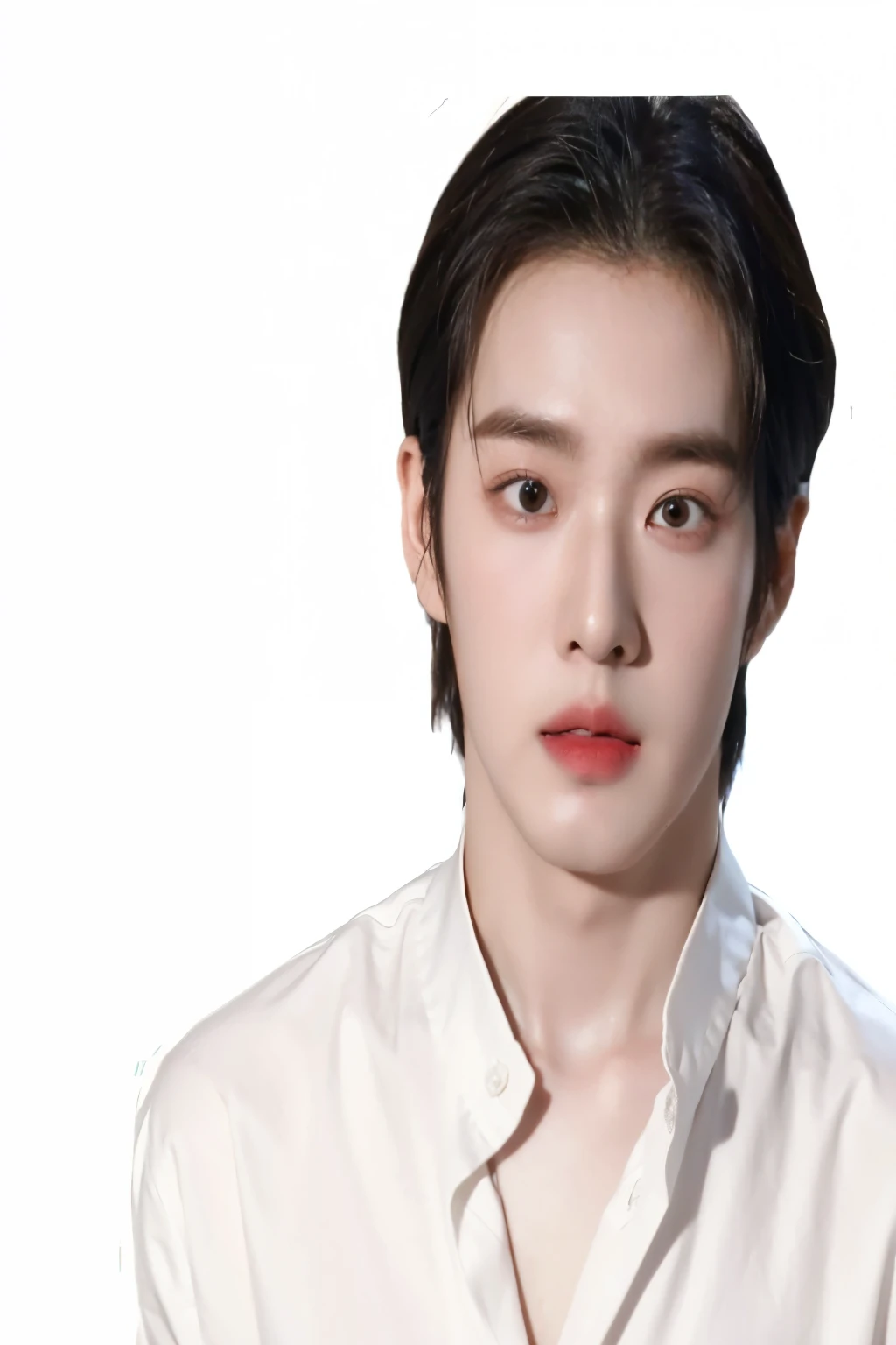 Arafed man in a white shirt looking at the camera., inspirado por Zhang Han, yanjun chengt, heise jinyao, jinyoung shin, hombre surcoreano, Jin Shan, cai xukun, lee wonbin, yan, shen mingchen, kim doyoung, Inspirado por Bian Shoumin, jia, Jung Jaehyun, lu ...