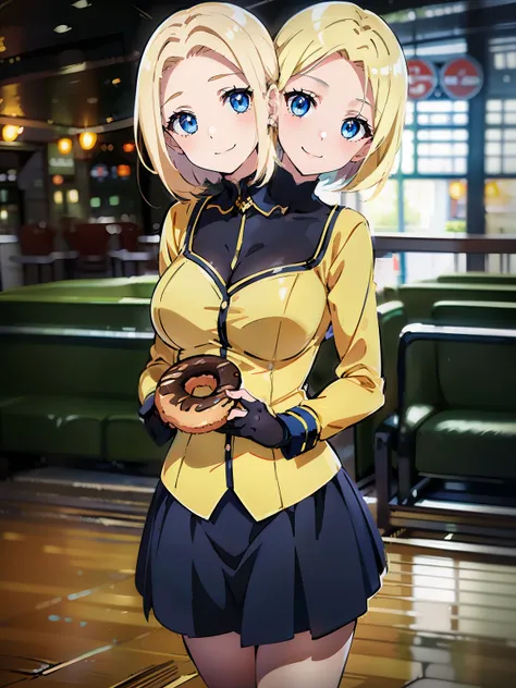 (masterpiece),(ultra-detailed), (high quality), (high resolution), (best quality:1.5, highres, UHD), highres, absurdo, ultra detail, ultra quality, Ultra resolution, 16k, ((2heads:1.5)), 1girl, ((anime girl with two heads)), (blonde hair), yellow blouse wi...