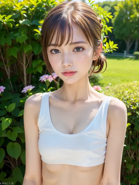 ((Best of the highest quality, 8k, Masterpiece: 1.3, raw photo)), Sharp focus: 1.2, (1 AESPA girl: 1.1), (Solo: 1.18), (realistic, photo-realistic:1.37), face focus, cute face, finely eyes, (Small breasts, flat chest, 1.2), (full nude: 1.4), (short messy h...