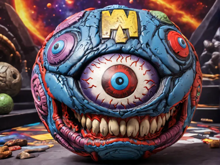 madball cosmic asteroid eyeball ballz marvel-universe background high saturation highres detailed