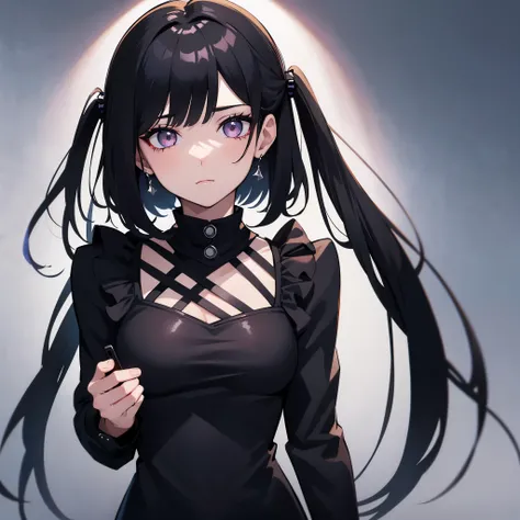 a close up of a person on a cell phone with a picture of a woman, she has black hair with bangs, tiktok video, sui ishida with black hair, 1 7 - year - old anime goth girl, pinterest anime, she has a cute face, she has a cute expressive face, bad lighting,...