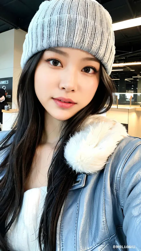 (
(8 thousand:1.27), best quality, masterpiece, super fast:1.2) Photo of a pretty Japanese woman
 (beautiful:1.1) (fancy 과학 전사 여자:1.1) Space Soldier, (beanie:1.61) (leather jacket:1.21) complex and elegant, fancy, detailed, Ometric by Greg Rutkowski and Al...