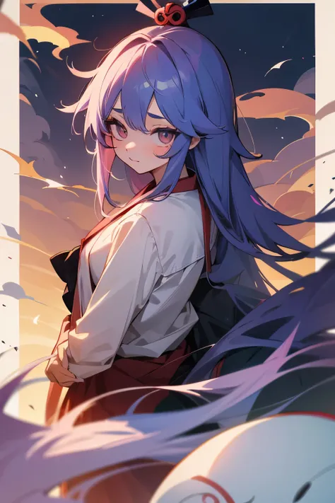 Late Night School　Yokai girl at the school gate　long hair　literary girl