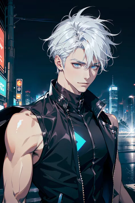 {{top-quality,​masterpiece,8k wallpaper}},top-quality,Ultra-detailed CG Unity,lensflare,((1 male human)),a handsome,youthfulness,Tall muscular adult male,broad shoulder,close up of face,provocative smiling,{{Brown-skinned}},((Sharp eyes,Shining eyes,Dark b...