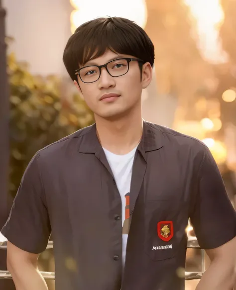 arafed man wearing glasses and a shirt standing in front of a fence, profile picture 1024px, yanjun chengt, phong shaded, quy ho, dao trong le, hoang long ly, nivanh chanthara, thawan duchanee, headshot profile picture, nft portrait, hong june hyung, bao p...