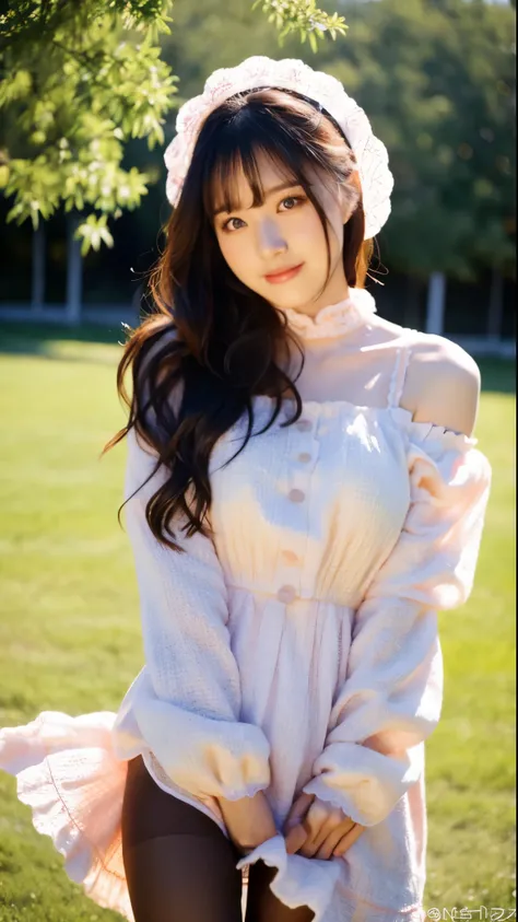 ulzzang-6500-v1.1, (genuine:1.4), (muste piece),  (highest quality, 8k, 32K, masterpiece, Hmm:1.2),Photos of beautiful Japanese women,(sad smile,blush:1.1),looking at the viewer,(beautiful detailed dress skirt:1.2),leg details,(spread your legs:0.9),(lace ...