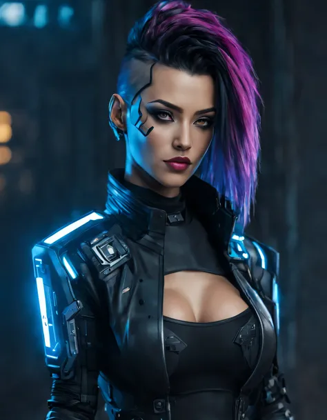 Mulher maravilha cyberpunk perfeito realista 