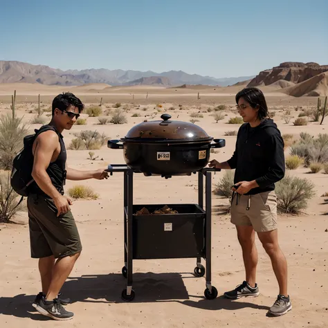 Carrying a hot pot in the desert